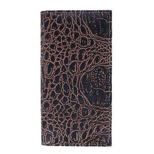 CTM Men's Alligator Print Roper Wallet and Checkbook Holder